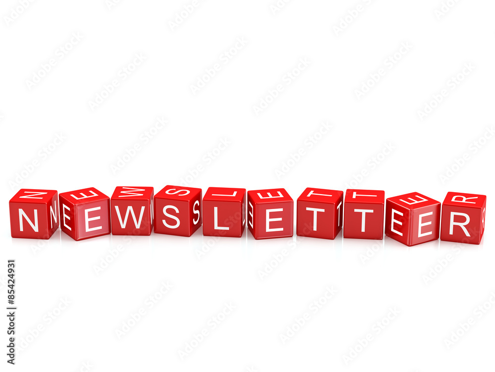 Newsletter - Alphabet blocks isolated Newsletter - Alphabet blocks isolated