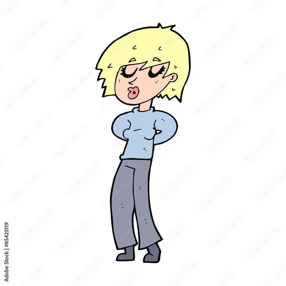 cartoon woman whistling cartoon woman whistling