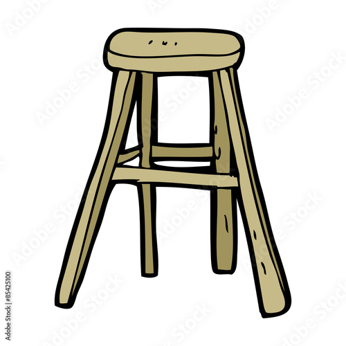 cartoon wooden stool