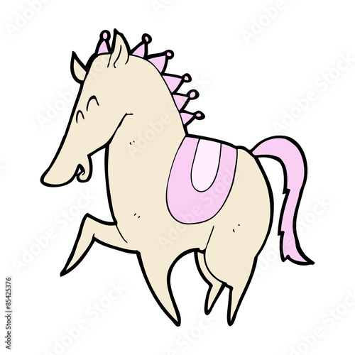 cartoon prancing horse