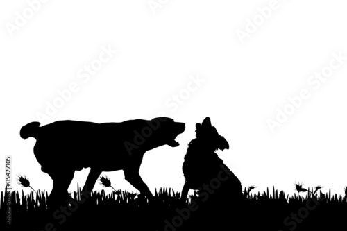 Vector silhouette.