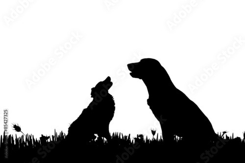 Vector silhouette.