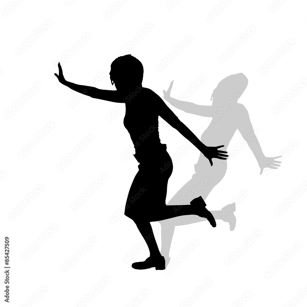 Vector silhouette of a woman.