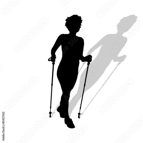 Vector silhouette of a woman.