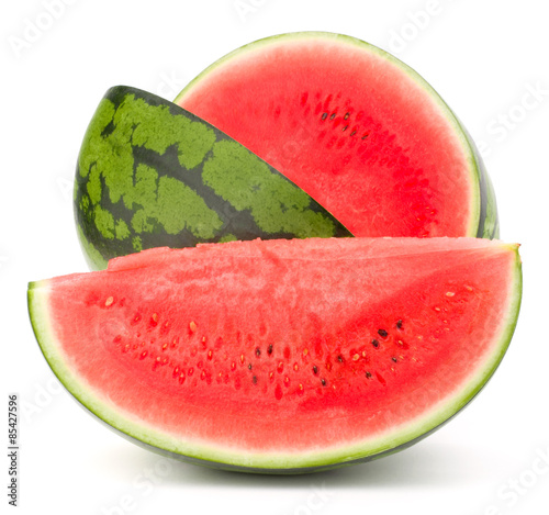 Sweet watermelon isolated on white background cutout