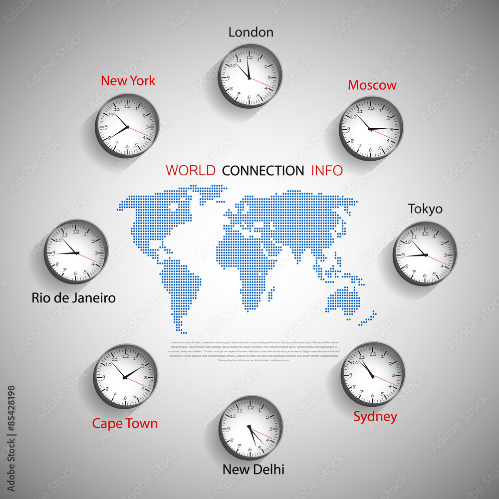 Naklejka premium time zones