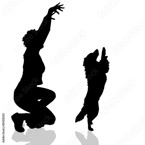 Vector silhouette of a woman.