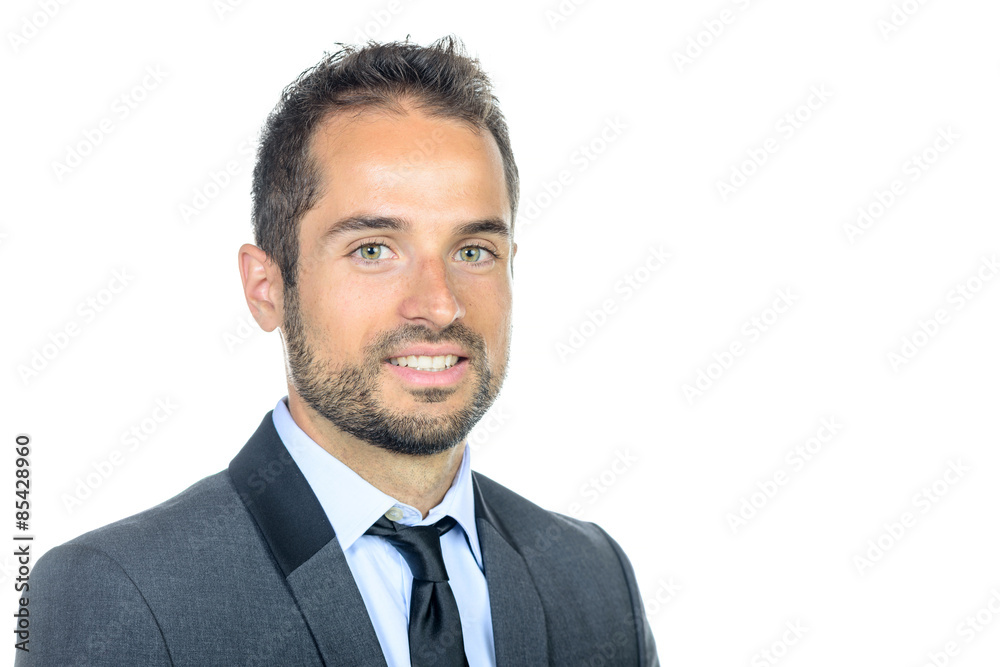 Businessman standing on white background Businessman standing on white background