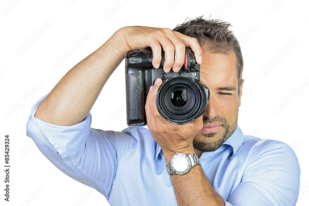 Young photographer at work Young photographer at work