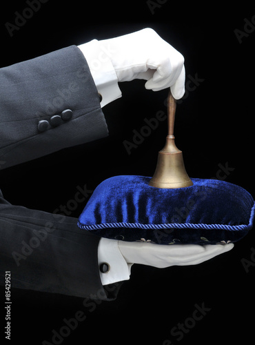 Bulter with Bell on Pillow photo