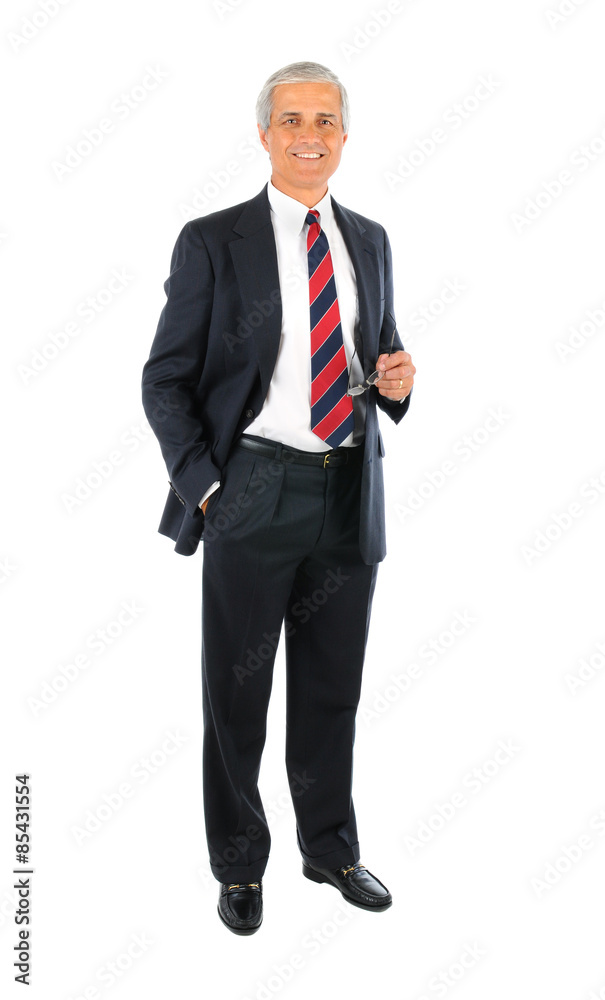Businessman with hand in pocket and Glasses Businessman with hand in pocket and Glasses