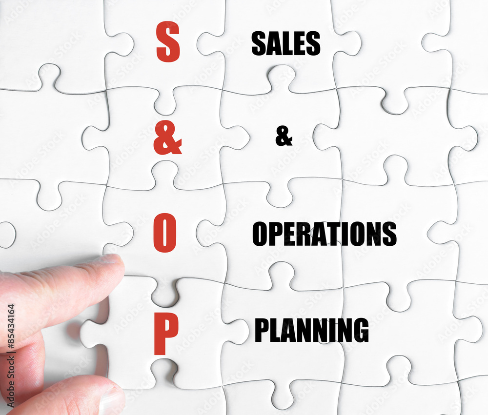 Last puzzle piece with Business Acronym SOP
