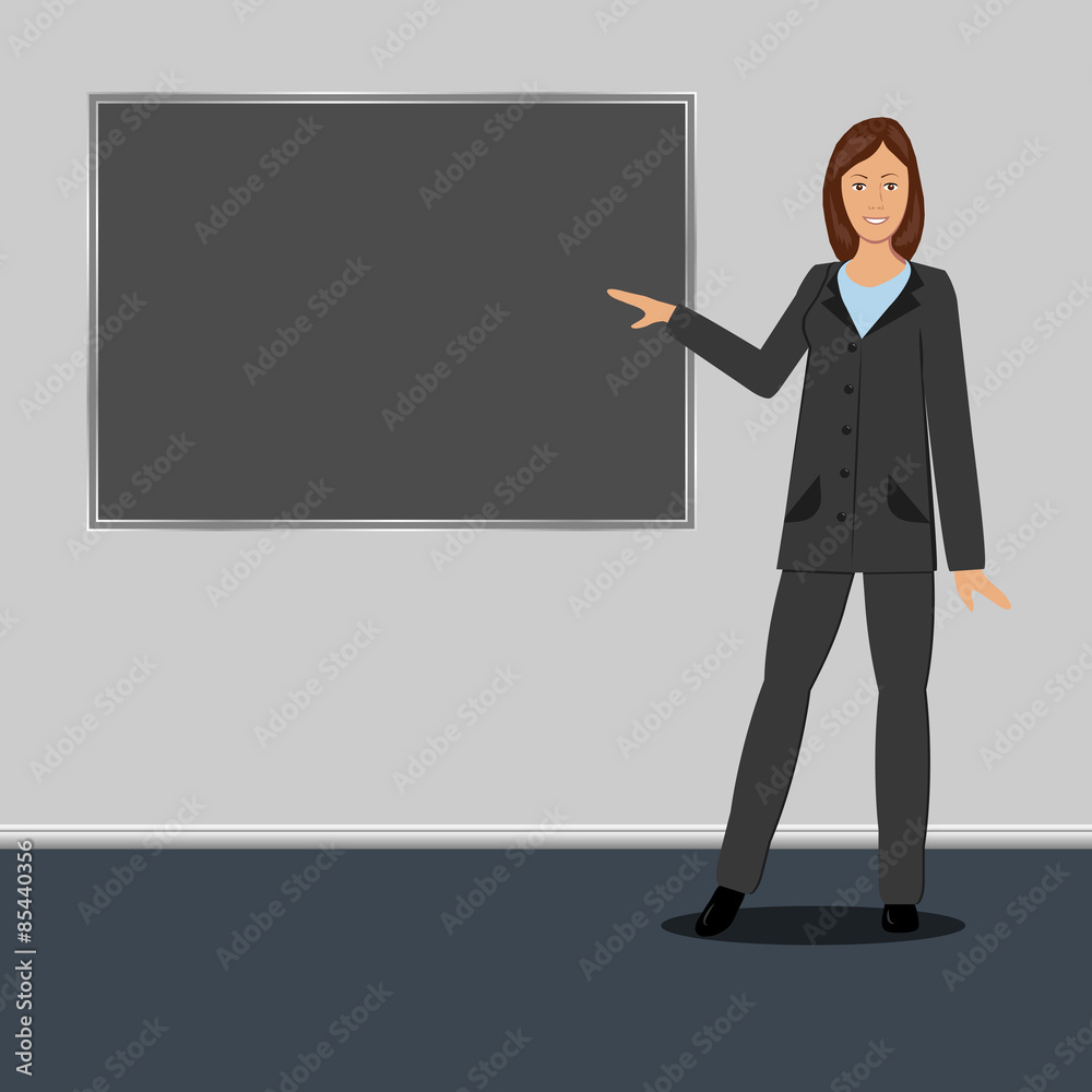 Young Business Woman at the presentation. Young Business Woman at the presentation.