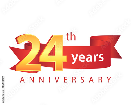 24 Ribbon Anniversary Logo