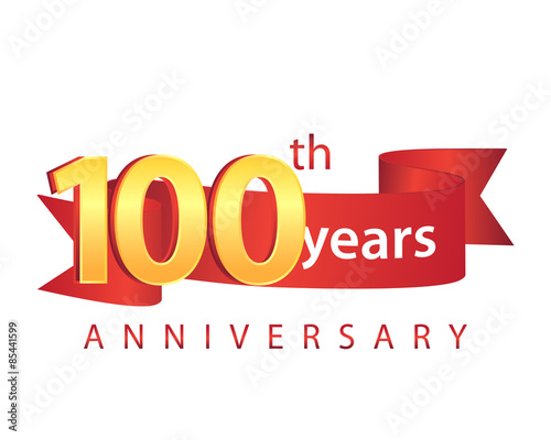 100 Ribbon Anniversary Logo