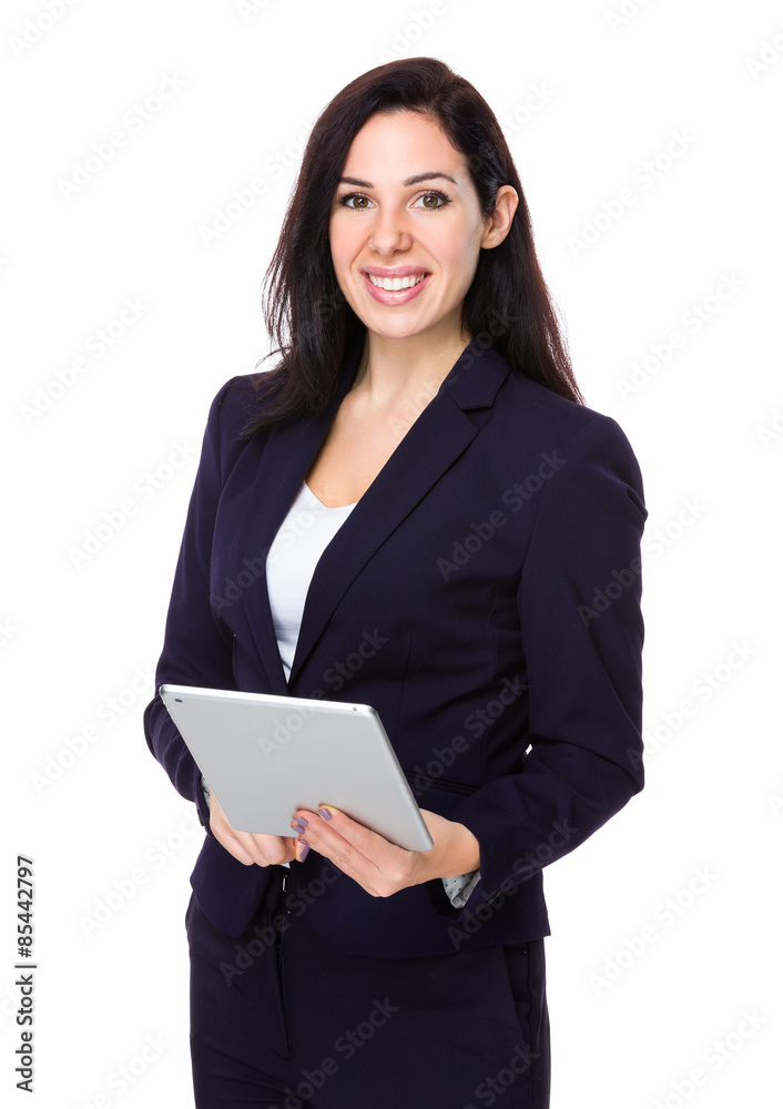Beautiful businesswoman use of digital tablet Beautiful businesswoman use of digital tablet