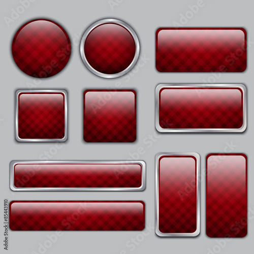Glossy Red web buttons