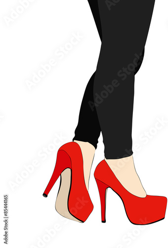 Legs and shoes with heels number 015