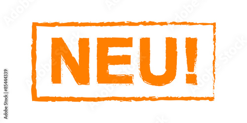Stempel Neu in orange