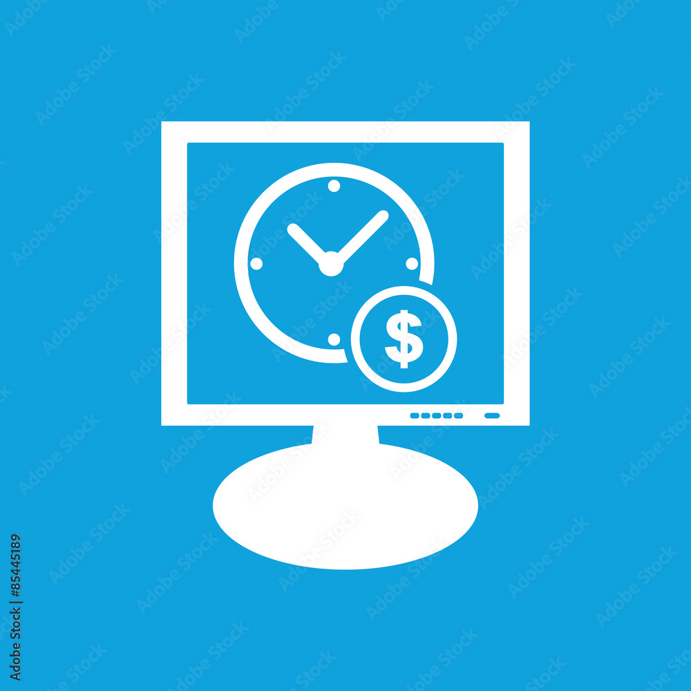 Time is money monitor icon Time is money monitor icon