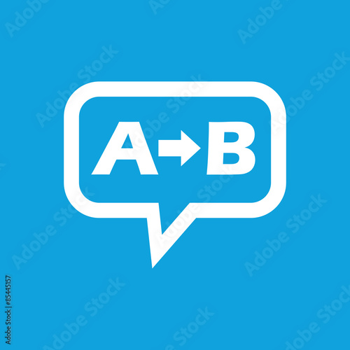 A to B message icon