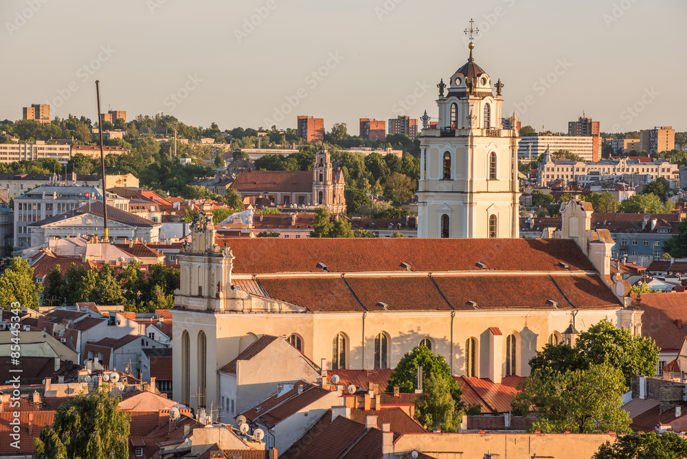 Aerial view of Vilnius, capital city of Lithuania