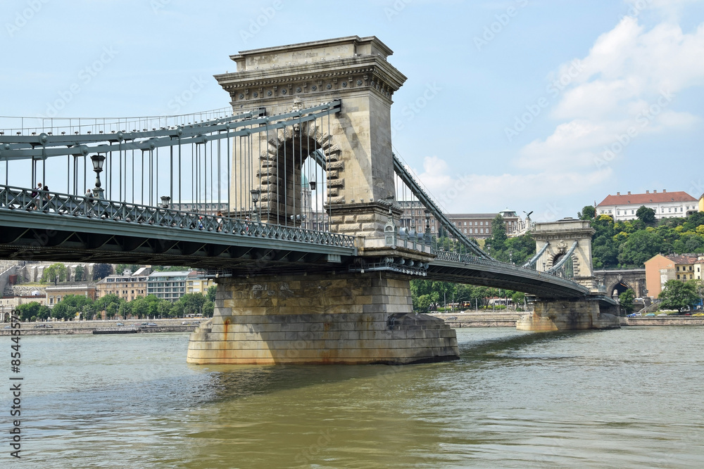 Obraz premium Chain Bridge, Budapest, Hungary