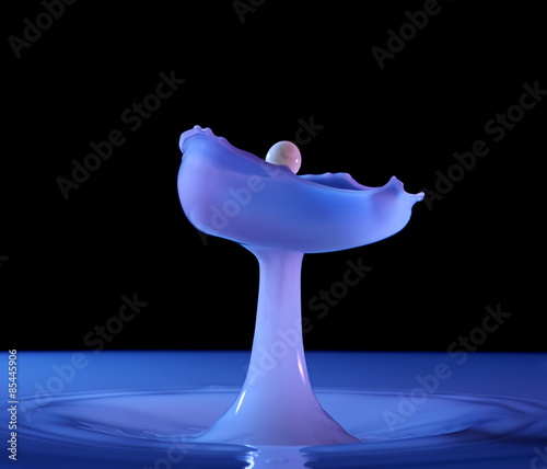 Colorful splashing on black background