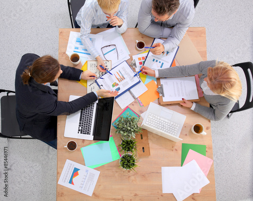 Group of Multiethnic Busy People Working in an Office