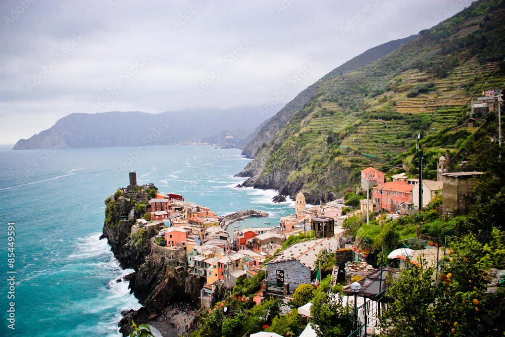 A cliff side town at Cinque Terre