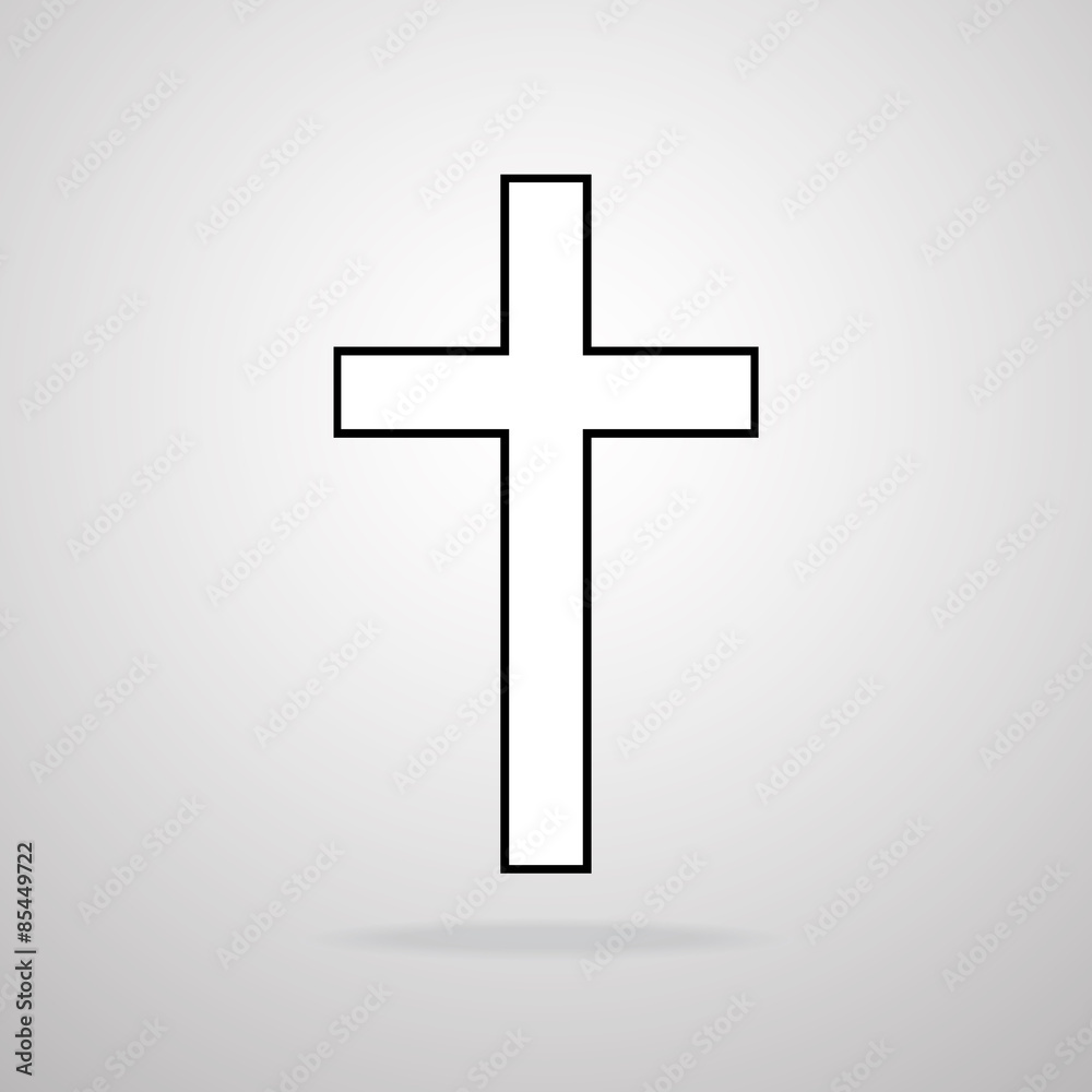 Cross. Christian Symbol. Vector illustration. Eps 10