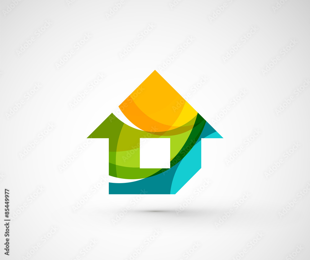 Abstract geometric company logo home, house, building Abstract geometric company logo home, house, building