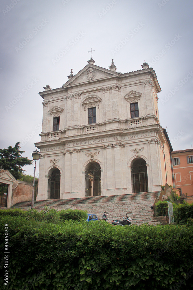 Exterior of an Italian church 