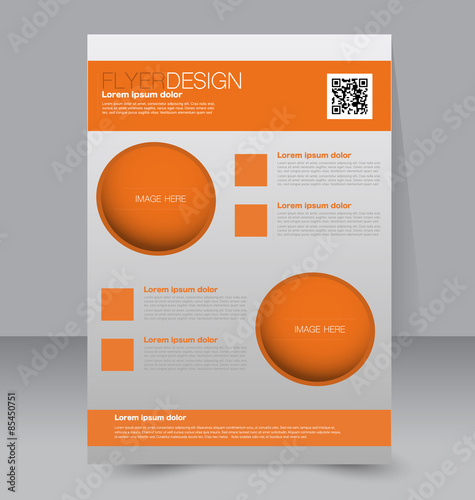 Flyer template. Business brochure. Editable A4 poster