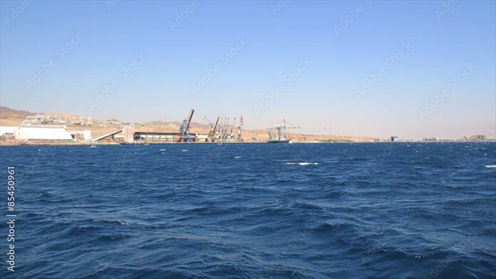 Tracking shot of the Port of Eilat
Long shot that filmed from a boat.
Eilat is Israel's southern city, a popular resort, located at the northern tip of the Red Sea, on the Gulf of Eilat Tracking shot of the Port of Eilat
Long shot that filmed from a boat.
Eilat is Israel's southern city, a popular resort, located at the northern tip of the Red Sea, on the Gulf of Eilat