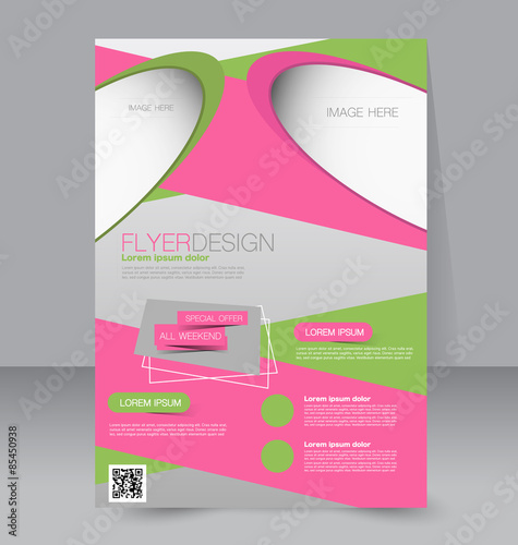 Flyer template. Business brochure. Editable A4 poster