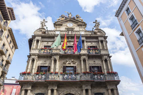 Obraz na płótnie Town hall of Pamplona, Spain w salonie