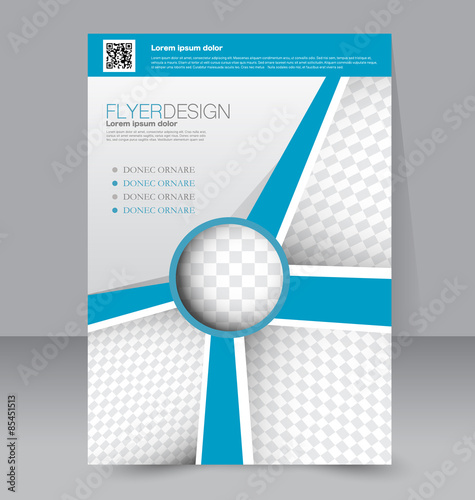 Flyer template. Business brochure. Editable A4 poster