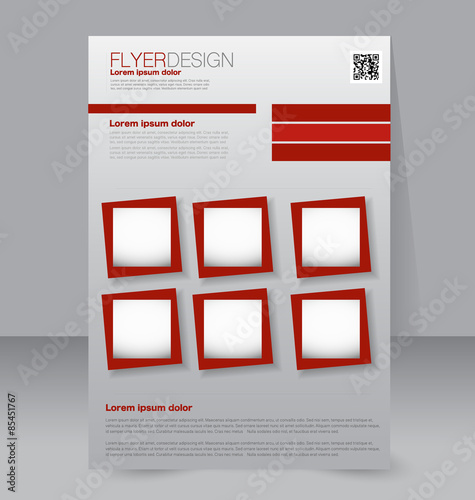 Flyer template. Business brochure. Editable A4 poster