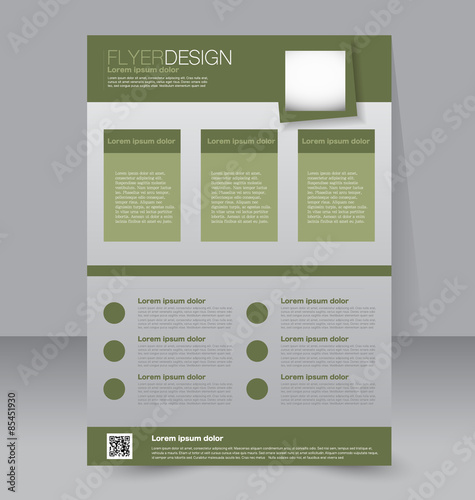 Flyer template. Business brochure. Editable A4 poster