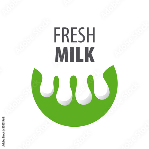 vector logo drops of milk in the form of the udder