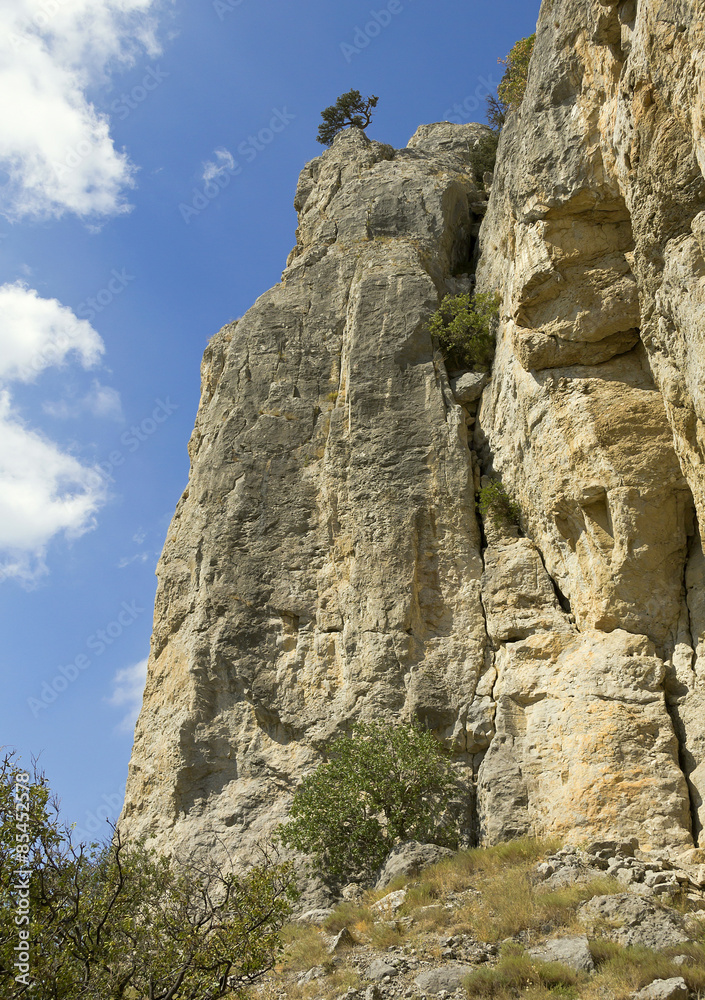 The rocks of the massif of Karaul-Oba.Crimea.