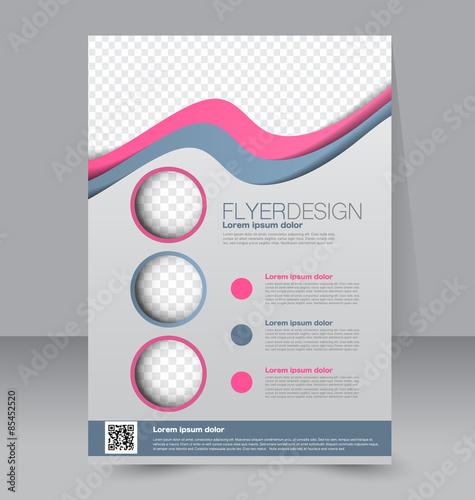Flyer template. Business brochure. Editable A4 poster