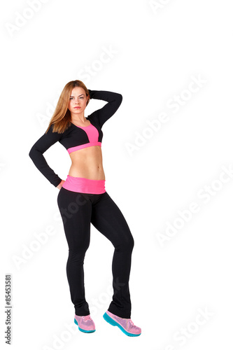 Sportswoman posing