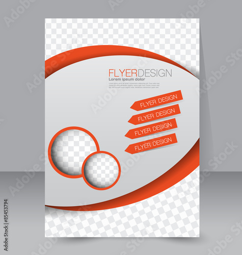 Flyer template. Business brochure. Editable A4 poster
