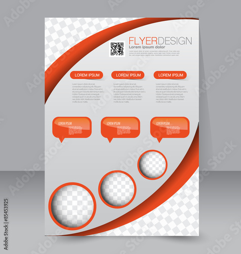 Flyer template. Business brochure. Editable A4 poster