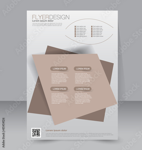 Flyer template. Business brochure. Editable A4 poster