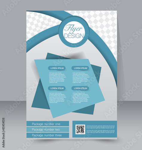 Flyer template. Business brochure. Editable A4 poster