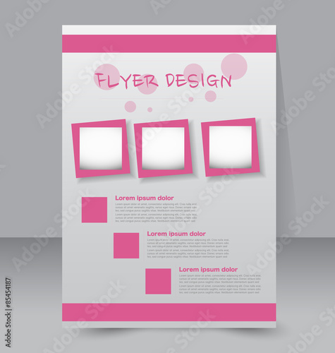 Flyer template. Business brochure. Editable A4 poster