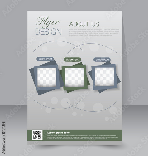 Flyer template. Business brochure. Editable A4 poster